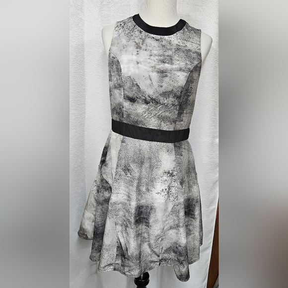 Moschino Dresses & Skirts - Mossimo Black & White Sleeveless Printed Fit-and-Flare Dress Medium